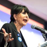 President Mantella speaking at a podium